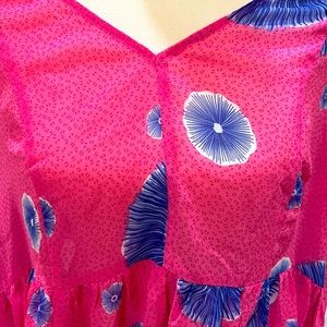 Pink and Blue Sheer Top Size 10-12